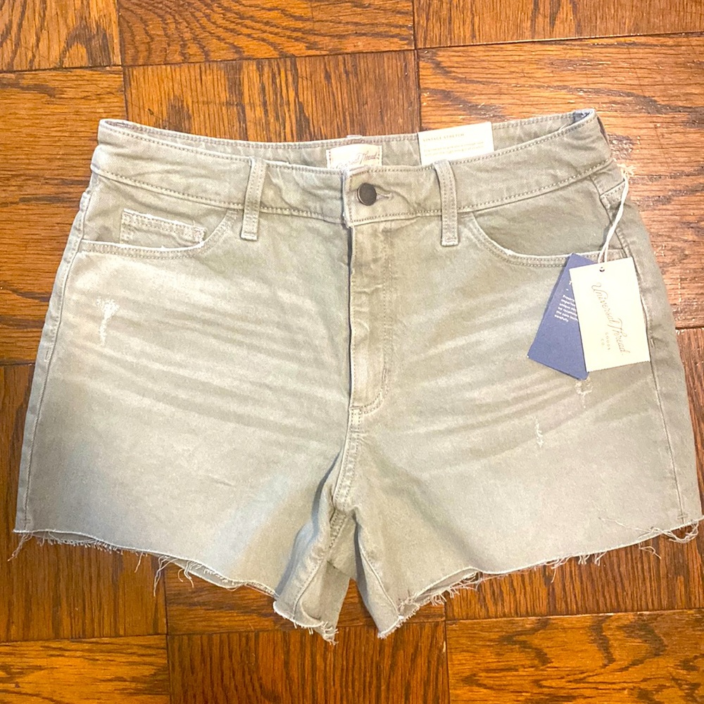 Light green jean shorts